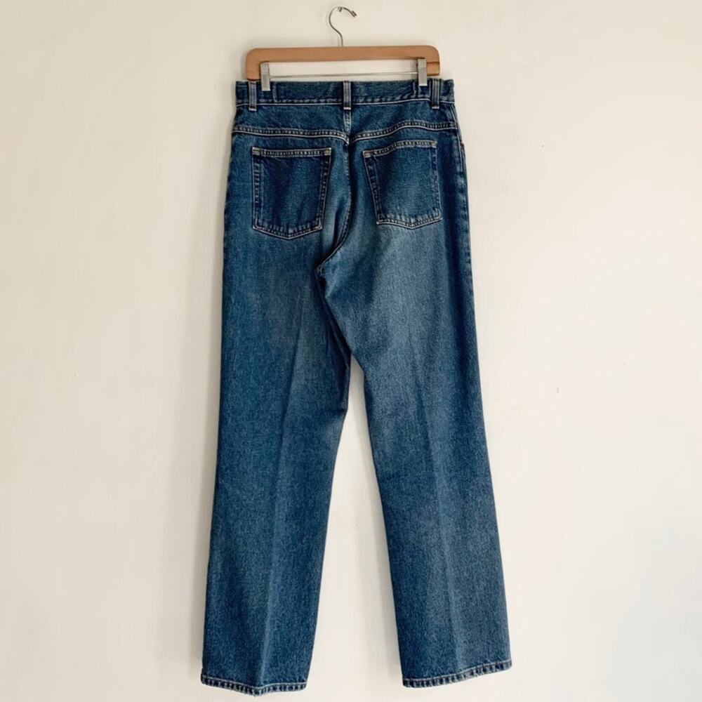 Vintage 90s LL Bean High Waist Jeans | Straight Leg | Medium Wash | Size 31